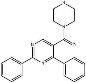 (2,4-DIPHENYL-5-PYRIMIDINYL)(1,4-THIAZINAN-4-YL)METHANONE Struktur