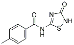 4-METHYL-N-(3-OXO-2,3-DIHYDRO-1,2,4-THIADIAZOL-5-YL)BENZENECARBOXAMIDE Struktur