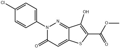 METHYL 2-(4-CHLOROPHENYL)-7-HYDROXY-3-OXO-2,3-DIHYDROTHIENO[3,2-C]PYRIDAZINE-6-CARBOXYLATE Struktur