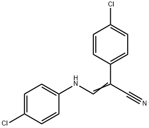 1-CYANO-1-(4-CHLOROPHENYL)-2-[(4-CHLOROPHENYL)AMINO]ETHENE Struktur