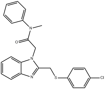 2-(2-([(4-CHLOROPHENYL)SULFANYL]METHYL)-1H-1,3-BENZIMIDAZOL-1-YL)-N-METHYL-N-PHENYLACETAMIDE Struktur