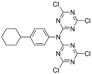 N2-(4-CYCLOHEXYLPHENYL)-N2-(4,6-DICHLORO-1,3,5-TRIAZIN-2-YL)-4,6-DICHLORO-1,3,5-TRIAZIN-2-AMINE Struktur