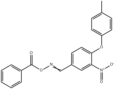 4-([(BENZOYLOXY)IMINO]METHYL)-1-(4-METHYLPHENOXY)-2-NITROBENZENE Struktur