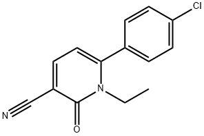 6-(4-CHLOROPHENYL)-1-ETHYL-2-OXO-1,2-DIHYDRO-3-PYRIDINECARBONITRILE Struktur