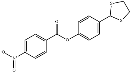 4-(1,3-DITHIOLAN-2-YL)PHENYL 4-NITROBENZENECARBOXYLATE Struktur