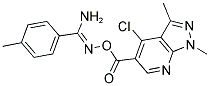 O1-[(4-CHLORO-1,3-DIMETHYL-1H-PYRAZOLO[3,4-B]PYRIDIN-5-YL)CARBONYL]-4-METHYLBENZENE-1-CARBOHYDROXIMAMIDE Struktur