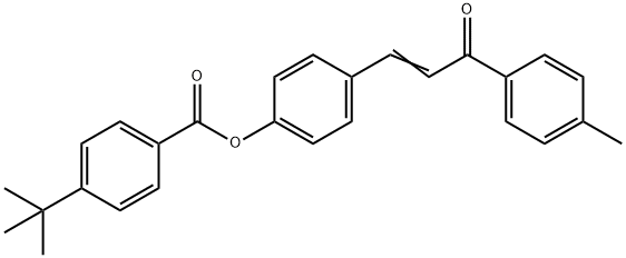 4-[3-(4-METHYLPHENYL)-3-OXO-1-PROPENYL]PHENYL 4-(TERT-BUTYL)BENZENECARBOXYLATE Struktur