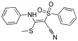 3-METHYLTHIO-3-(PHENYLAMINO)-2-(PHENYLSULFONYL)PROP-2-ENENITRILE Struktur