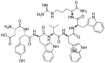 H-ASP-TYR-D-TRP-VAL-D-TRP-D-TRP-ARG-NH2 Struktur