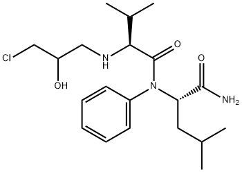 N-((RS)-3-CHLORO-2-HYDROXY-PROPYL)-VAL-LEU-ANILIDE Struktur