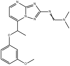 N'-(7-[1-(3-METHOXYPHENOXY)ETHYL][1,2,4]TRIAZOLO[1,5-A]PYRIMIDIN-2-YL)-N,N-DIMETHYLIMINOFORMAMIDE Struktur