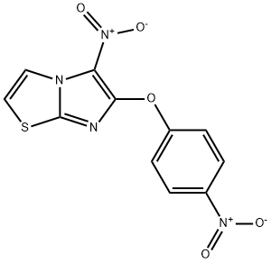 5-NITRO-6-(4-NITROPHENOXY)IMIDAZO[2,1-B][1,3]THIAZOLE Struktur