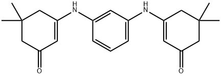 3-((3-((5,5-DIMETHYL-3-OXOCYCLOHEX-1-ENYL)AMINO)PHENYL)AMINO)-5,5-DIMETHYLCYCLOHEX-2-EN-1-ONE Struktur