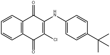 2-[4-(TERT-BUTYL)ANILINO]-3-CHLORONAPHTHOQUINONE Struktur