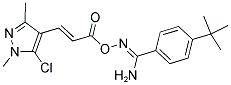 O1-[3-(5-CHLORO-1,3-DIMETHYL-1H-PYRAZOL-4-YL)ACRYLOYL]-4-(TERT-BUTYL)BENZENE-1-CARBOHYDROXIMAMIDE Struktur