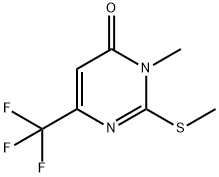 3-METHYL-2-(METHYLSULFANYL)-6-(TRIFLUOROMETHYL)-4(3H)-PYRIMIDINONE Struktur