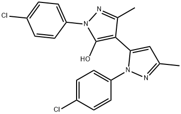 1,1'-(4-CHLOROPHENYL)-3,3'-DIMETHYL-5-HYDROXY[4,5']-BIPYRAZOL Struktur