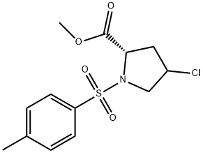 METHYL 4-CHLORO-1-[(4-METHYLPHENYL)SULFONYL]-2-PYRROLIDINECARBOXYLATE Struktur