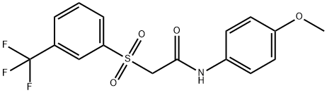 N-(4-METHOXYPHENYL)-2-([3-(TRIFLUOROMETHYL)PHENYL]SULFONYL)ACETAMIDE Struktur