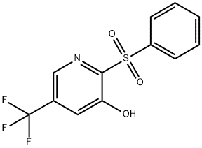 2-(PHENYLSULFONYL)-5-(TRIFLUOROMETHYL)-3-PYRIDINOL Struktur