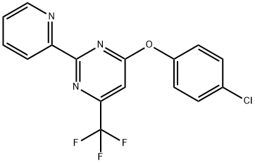 4-(4-CHLOROPHENOXY)-2-(2-PYRIDINYL)-6-(TRIFLUOROMETHYL)PYRIMIDINE Struktur