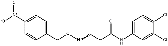 N-(3,4-DICHLOROPHENYL)-3-([(4-NITROBENZYL)OXY]IMINO)PROPANAMIDE Struktur