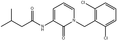 N-[1-(2,6-DICHLOROBENZYL)-2-OXO-1,2-DIHYDRO-3-PYRIDINYL]-3-METHYLBUTANAMIDE Struktur