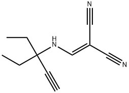 (((1,1-DIETHYLPROP-2-YNYL)AMINO)METHYLENE)METHANE-1,1-DICARBONITRILE Struktur