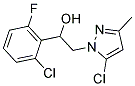 1-(2-CHLORO-6-FLUOROPHENYL)-2-(5-CHLORO-3-METHYL-1H-PYRAZOL-1-YL)ETHAN-1-OL Struktur