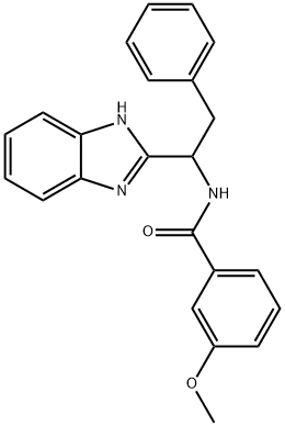 N-[1-(1H-1,3-BENZIMIDAZOL-2-YL)-2-PHENYLETHYL]-3-METHOXYBENZENECARBOXAMIDE Struktur