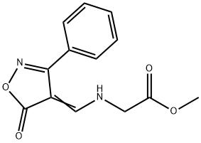 METHYL 2-(([5-OXO-3-PHENYL-4(5H)-ISOXAZOLYLIDEN]METHYL)AMINO)ACETATE Struktur