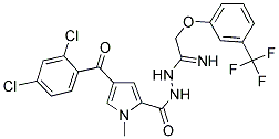 4-(2,4-DICHLOROBENZOYL)-1-METHYL-N'-(2-[3-(TRIFLUOROMETHYL)PHENOXY]ETHANIMIDOYL)-1H-PYRROLE-2-CARBOHYDRAZIDE Struktur