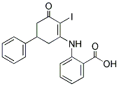 2-((2-IODO-3-OXO-5-PHENYLCYCLOHEX-1-ENYL)AMINO)BENZOIC ACID Struktur