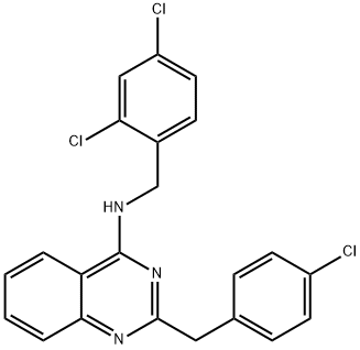 2-(4-CHLOROBENZYL)-N-(2,4-DICHLOROBENZYL)-4-QUINAZOLINAMINE Struktur