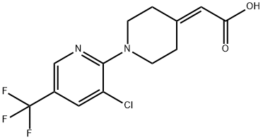 2-(1-[3-CHLORO-5-(TRIFLUOROMETHYL)-2-PYRIDINYL]-4-PIPERIDINYLIDENE)ACETIC ACID Struktur