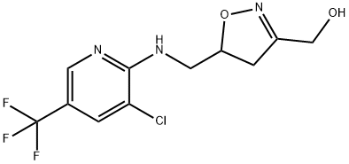 [5-(([3-CHLORO-5-(TRIFLUOROMETHYL)-2-PYRIDINYL]AMINO)METHYL)-4,5-DIHYDRO-3-ISOXAZOLYL]METHANOL Struktur