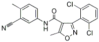 (3-(2,6-DICHLOROPHENYL)-5-METHYLISOXAZOL-4-YL)-N-(3-NITRILO-4-METHYLPHENYL)FORMAMIDE Struktur