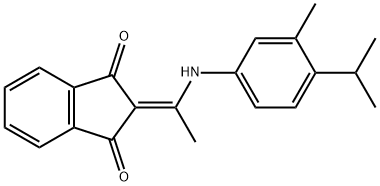 2-(((3-METHYL-4-(ISOPROPYL)PHENYL)AMINO)ETHYLIDENE)INDANE-1,3-DIONE Struktur