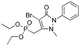 3-((DIETHYLPHOSPHONATE)METHYL)-4-BROMO-2-METHYL-1-PHENYL-3-PYRAZOLIN-5-ONE Struktur