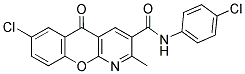 7-CHLORO-N-(4-CHLOROPHENYL)-2-METHYL-5-OXO-5H-CHROMENO[2,3-B]PYRIDINE-3-CARBOXAMIDE Struktur