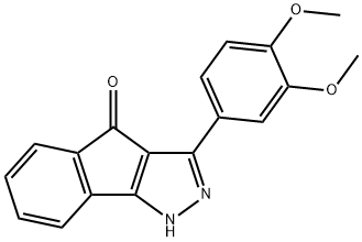 3-(3,4-DIMETHOXYPHENYL)INDENO[2,3-D]PYRAZOL-4-ONE Struktur