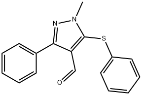 1-METHYL-3-PHENYL-5-(PHENYLSULFANYL)-1H-PYRAZOLE-4-CARBALDEHYDE Struktur