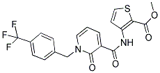 METHYL 3-[((2-OXO-1-[4-(TRIFLUOROMETHYL)BENZYL]-1,2-DIHYDRO-3-PYRIDINYL)CARBONYL)AMINO]-2-THIOPHENECARBOXYLATE Struktur