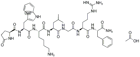 PYR-TRP-LYS-LEU-GLY-ARG-PHE-NH2 ACETATE SALT Struktur