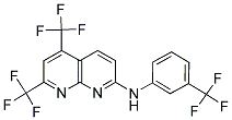 5,7-BIS(TRIFLUOROMETHYL)-N-[3-(TRIFLUOROMETHYL)PHENYL][1,8]NAPHTHYRIDIN-2-AMINE Struktur