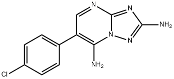 2-AMINO-6-(4-CHLOROPHENYL)[1,2,4]TRIAZOLO[1,5-A]PYRIMIDIN-7-YLAMINE Struktur