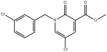 METHYL 5-CHLORO-1-(3-CHLOROBENZYL)-2-OXO-1,2-DIHYDRO-3-PYRIDINECARBOXYLATE Struktur