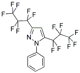 3,5-BIS(HEPTAFLUORO-1-PROPYL)-1-(PHENYL)PYRAZOLE Struktur