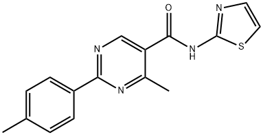 4-METHYL-2-(4-METHYLPHENYL)-N-(1,3-THIAZOL-2-YL)-5-PYRIMIDINECARBOXAMIDE Struktur