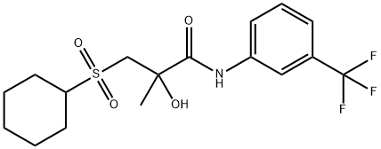 3-(CYCLOHEXYLSULFONYL)-2-HYDROXY-2-METHYL-N-[3-(TRIFLUOROMETHYL)PHENYL]PROPANAMIDE Struktur